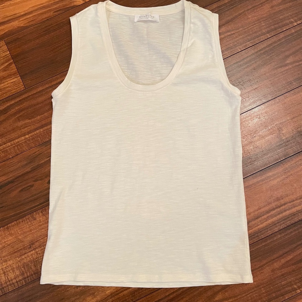 Everlane Beach Tank Cotton Bone XS NWOT